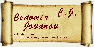 Čedomir Jovanov vizit kartica